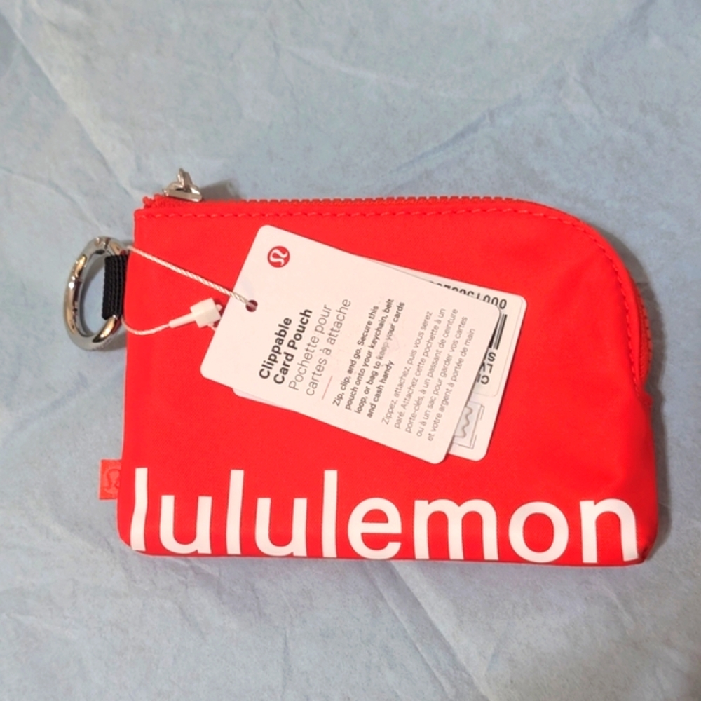 Lululemon Red Clippable Coin Pouch